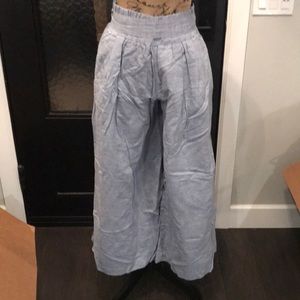 Wide legged blue pants